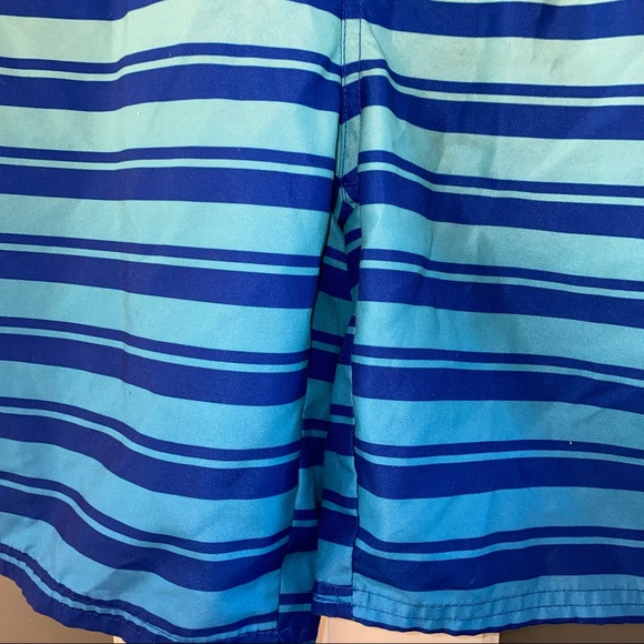 EUC Boys Size Large, Sea-Life Co. Blue Ombre & Stripes & Mesh Liner Swim Trunks - Picture 4 of 9